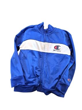 Champion Blue and White Kids' Zip Track Jacket Size 4t